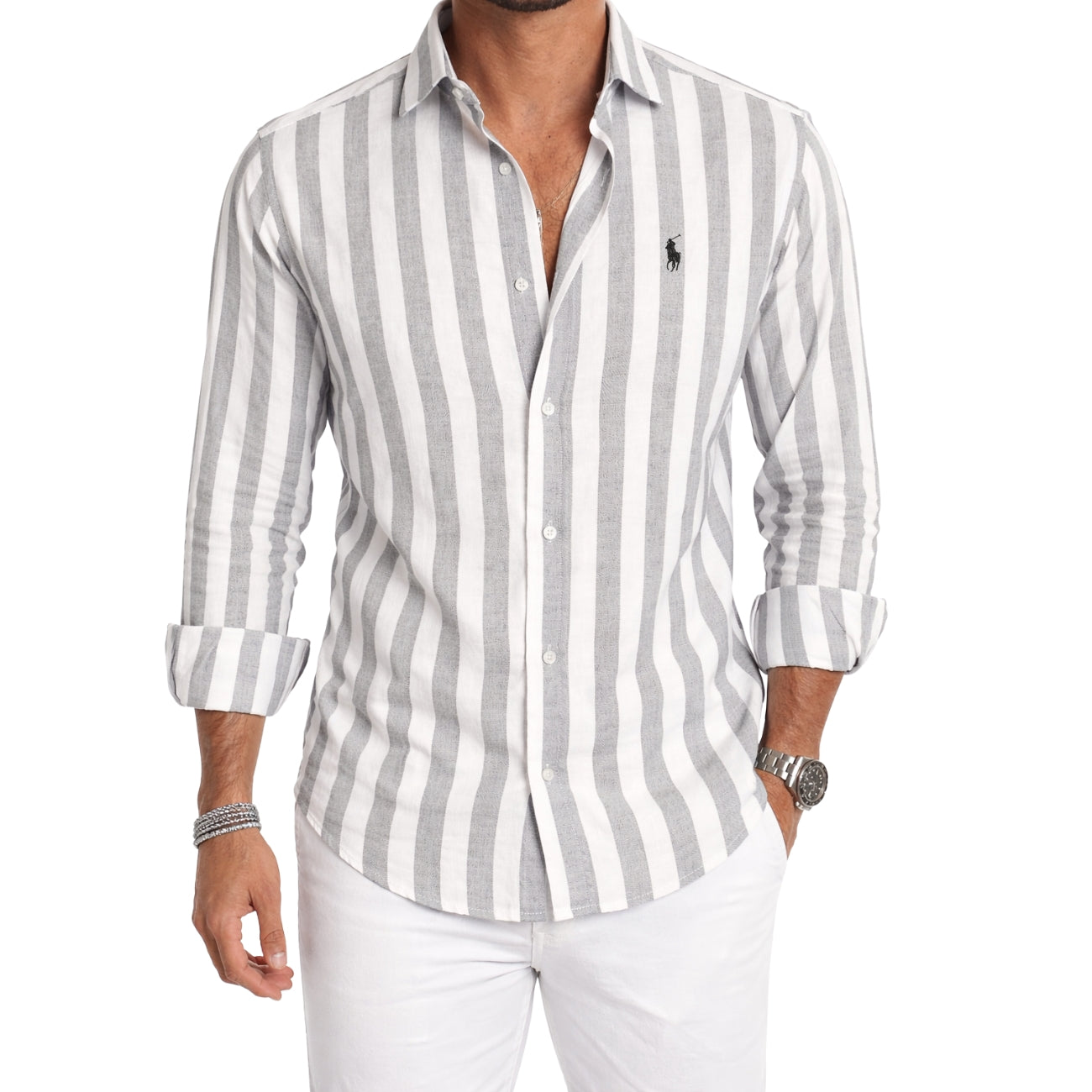 Soft Striped Casual Shirt — LIQUIDATION PRICE