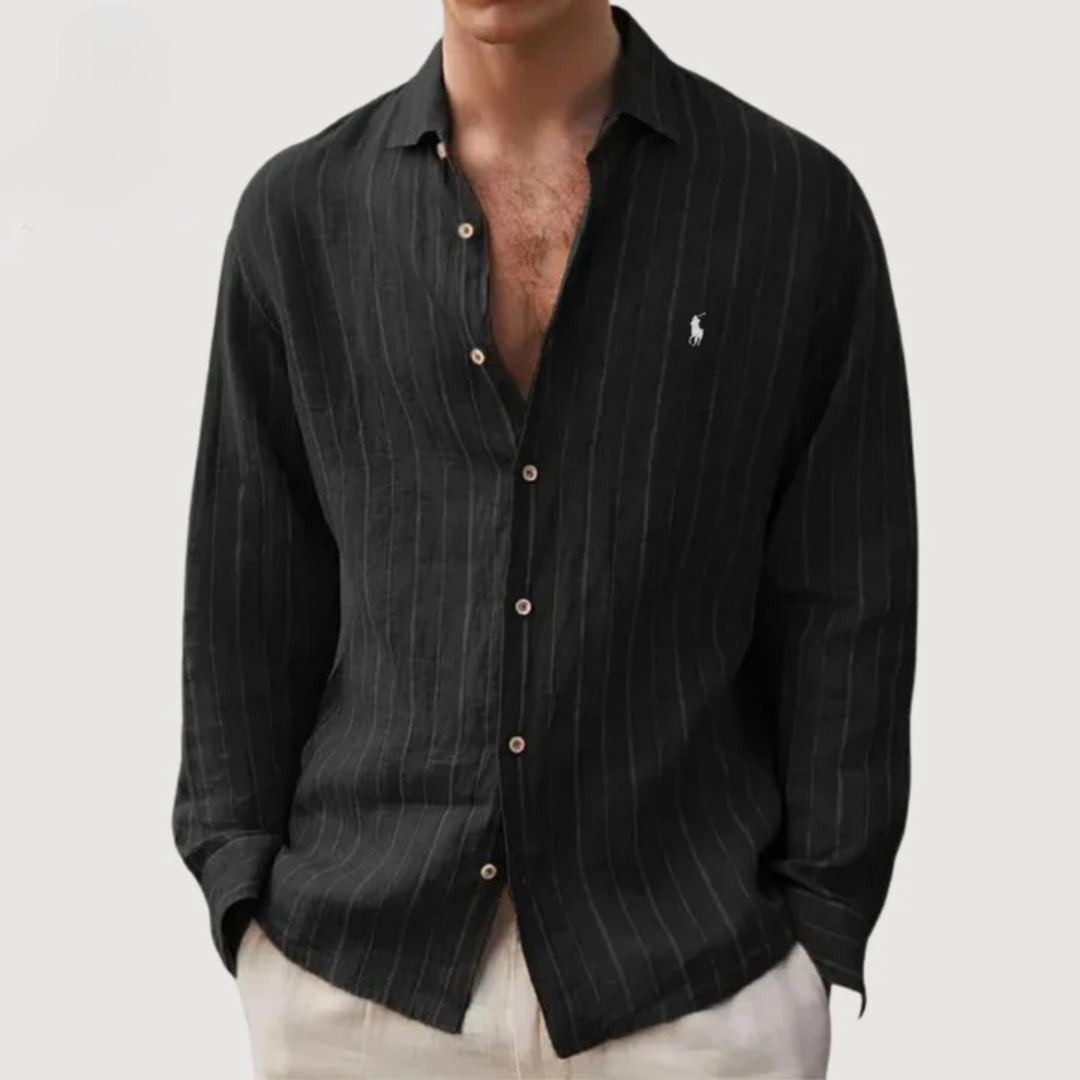 Striped Long Sleeve Button Shirt — LIQUIDATION PRICE
