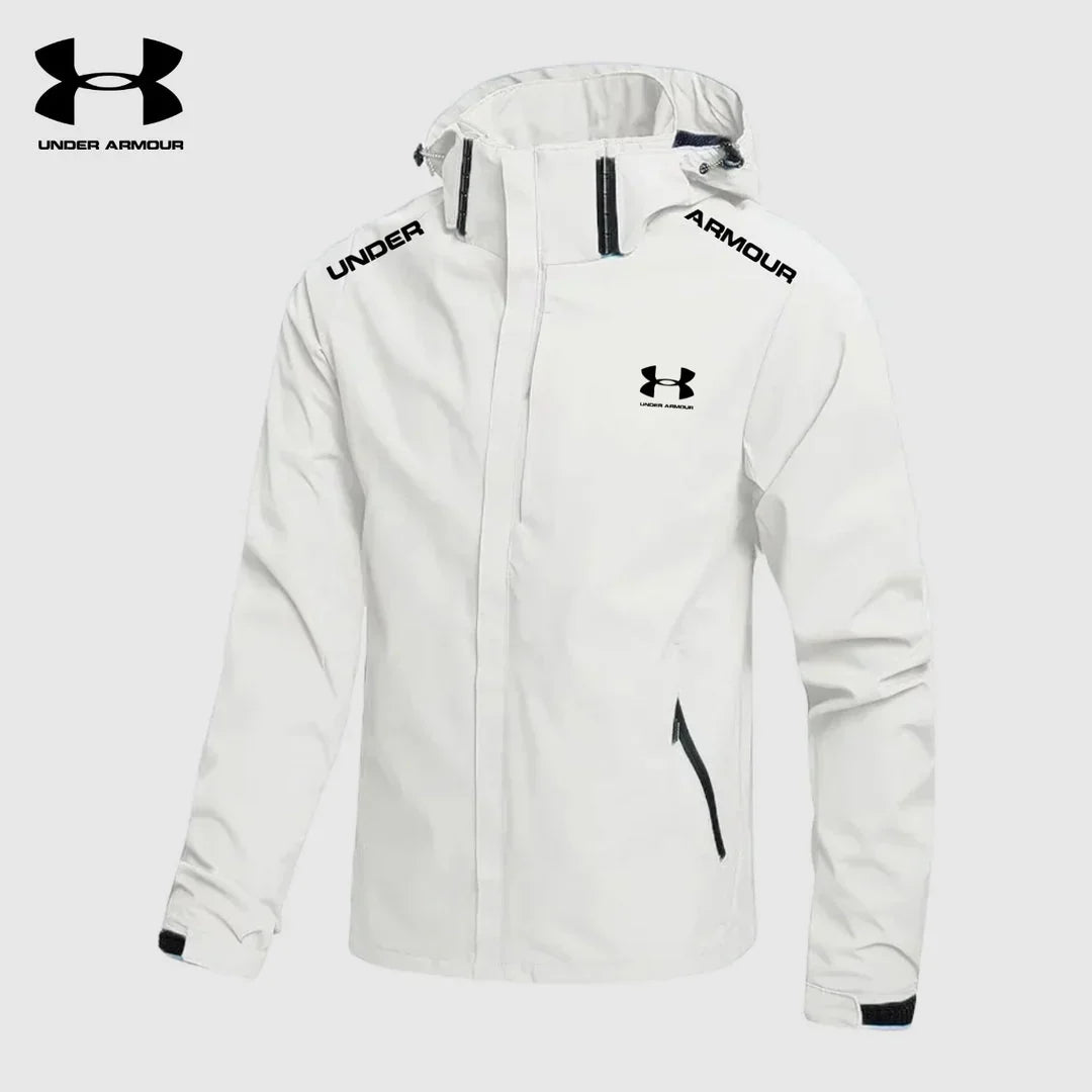 Men's High-Neck Hooded Zip Jacket