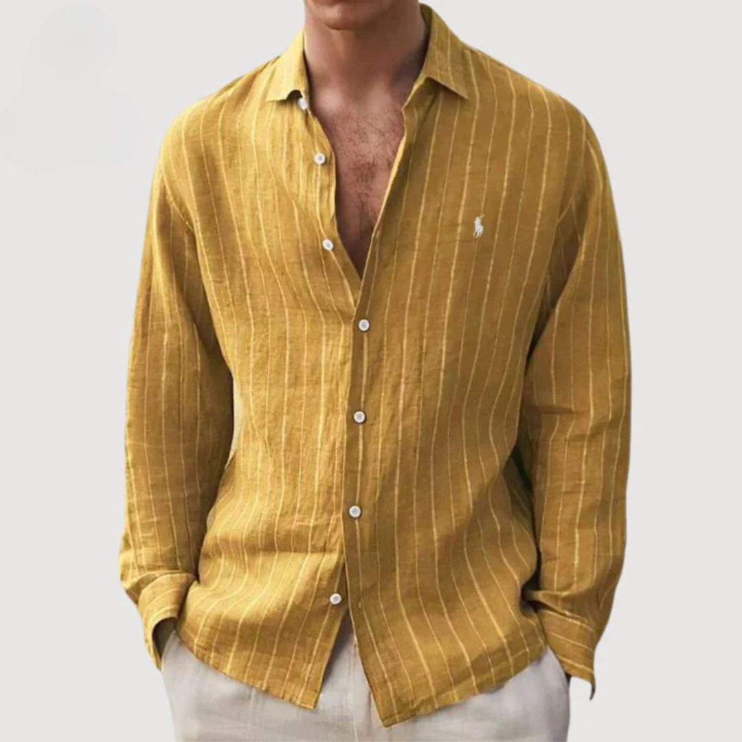 Striped Long Sleeve Button Shirt — LIQUIDATION PRICE