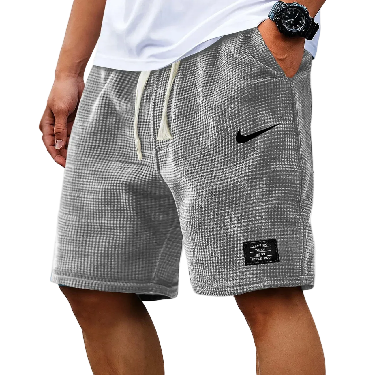 Textured Waffle Knit Shorts