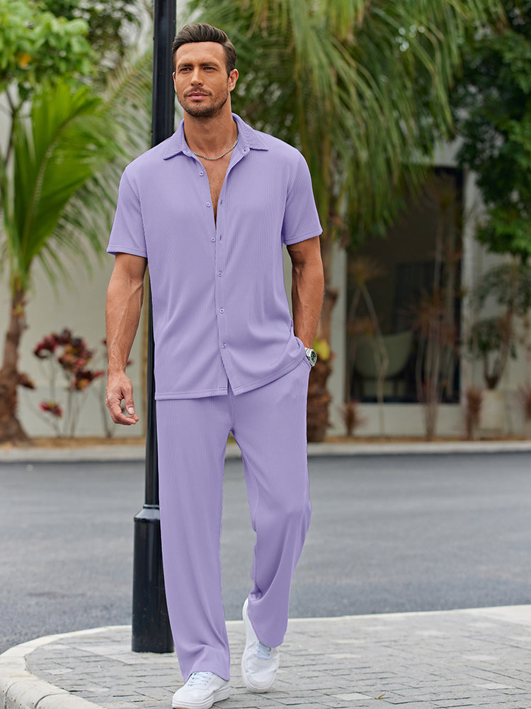 Casual Loose Fit Shirt Sets
