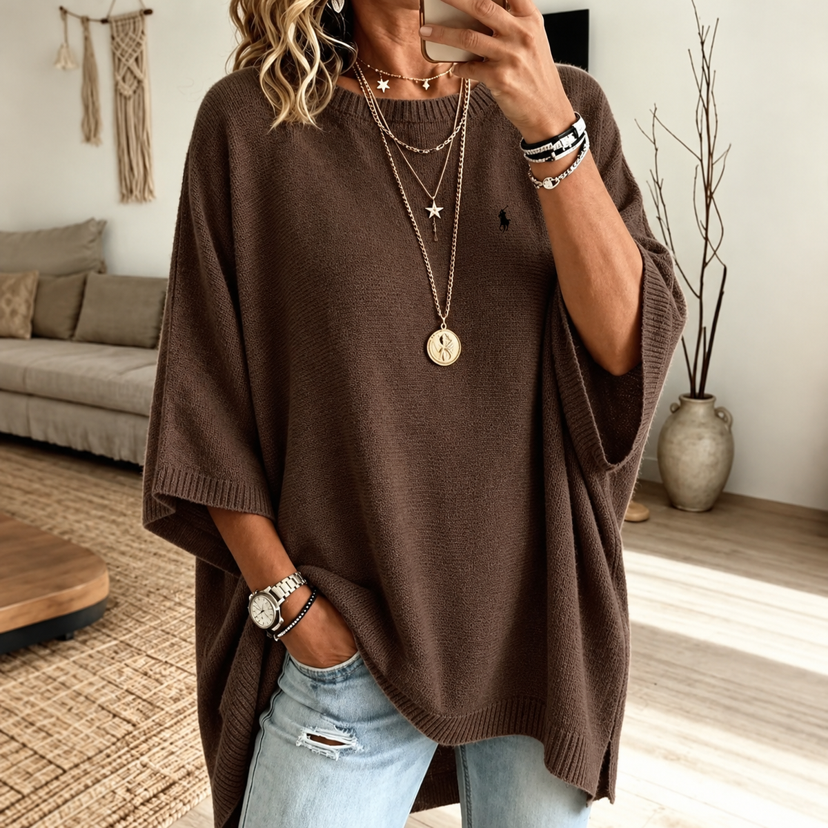 Women's Casual Oversized Knit Top