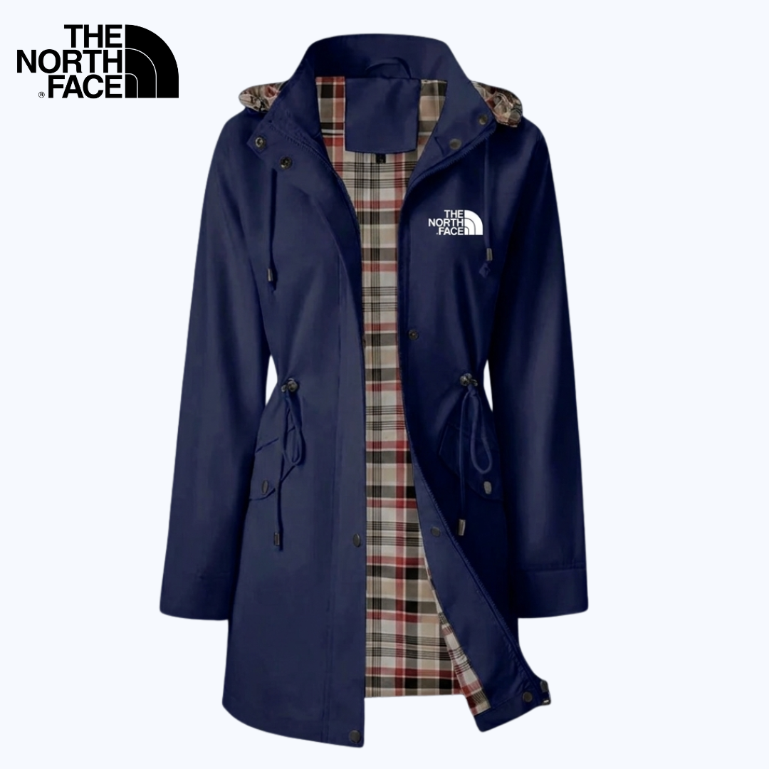 Women's Plaid-Lined Drawstring Hooded Parka