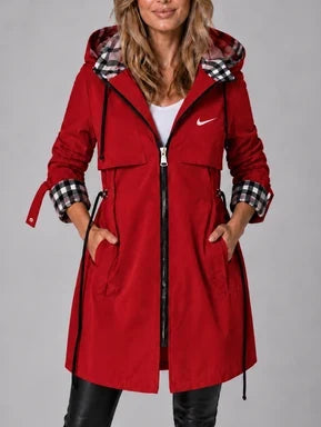 Women's Hooded Longline Zip Coat