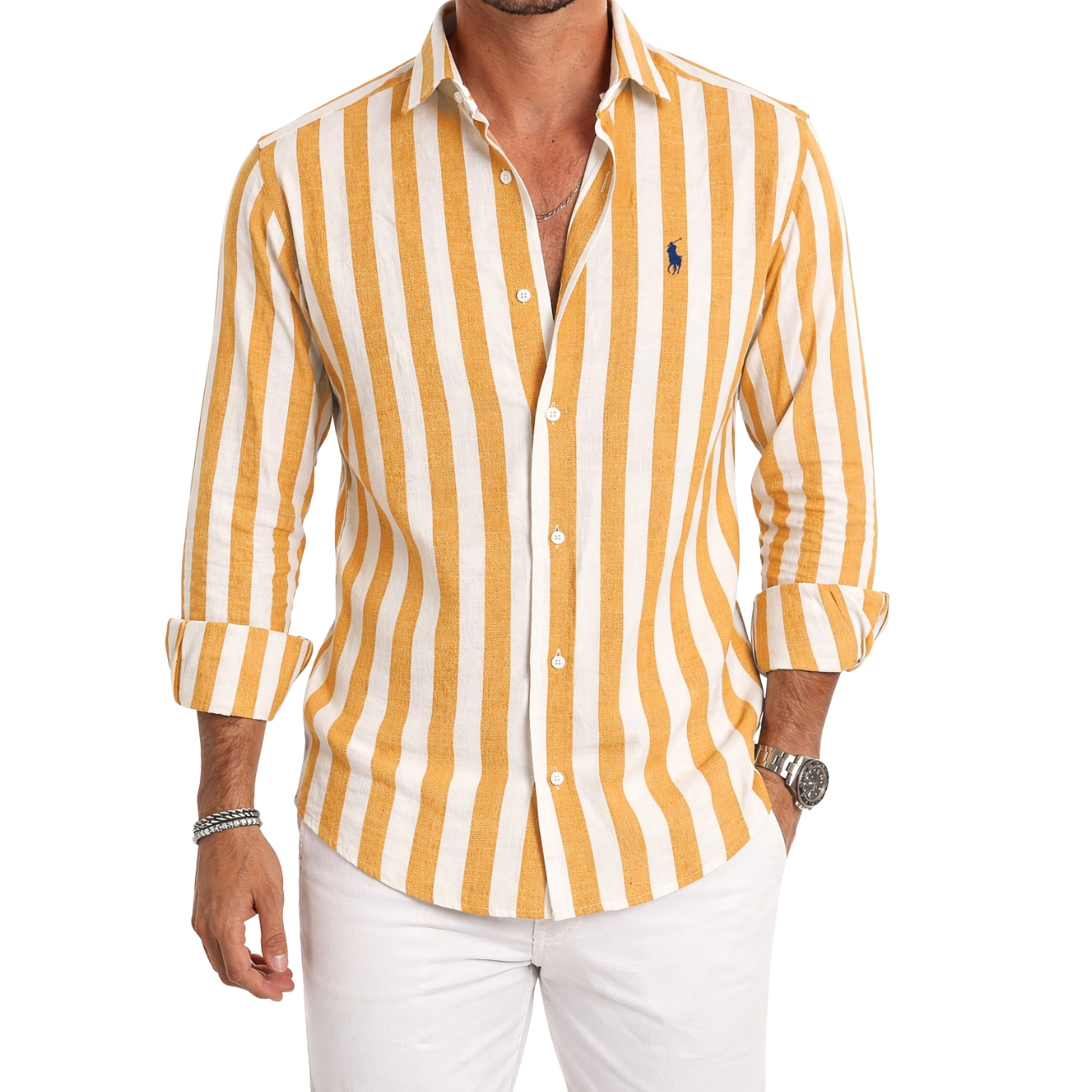 Soft Striped Casual Shirt — LIQUIDATION PRICE