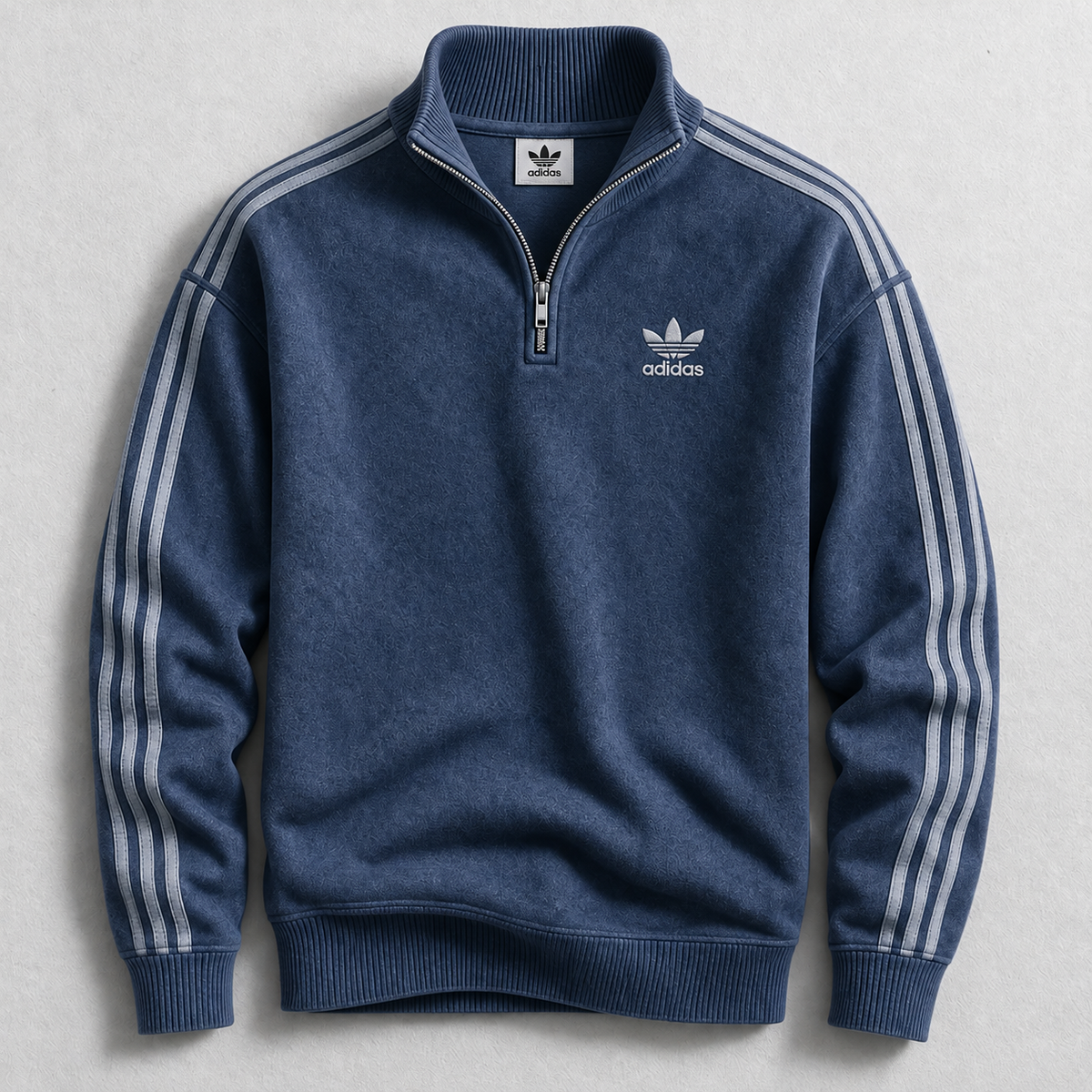 Men's Triple-Stripe Quarter-Zip Sweatshirt