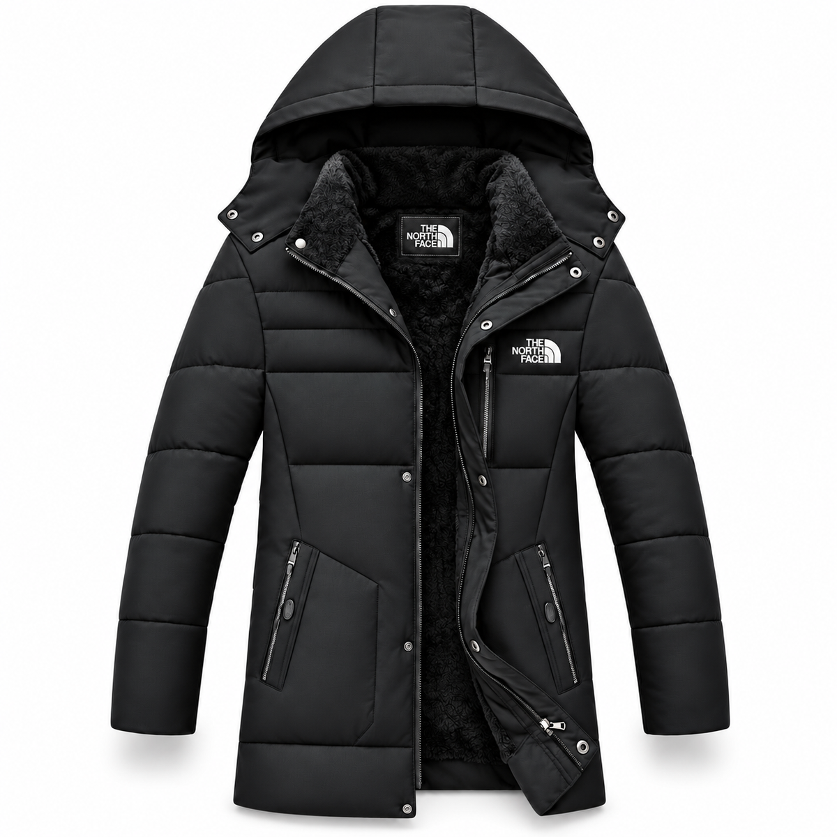 Men’s Fleece-Lined Hooded Padded Coat