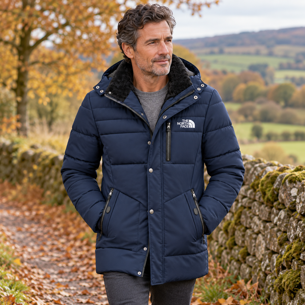 Men’s Fleece-Lined Hooded Padded Coat