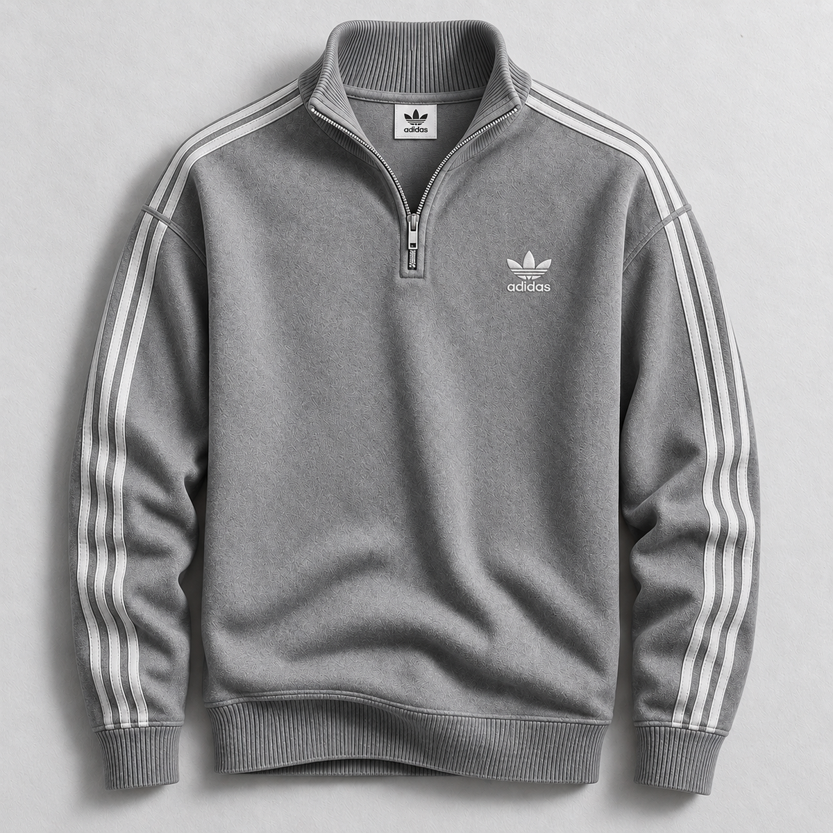 Men's Triple-Stripe Quarter-Zip Sweatshirt