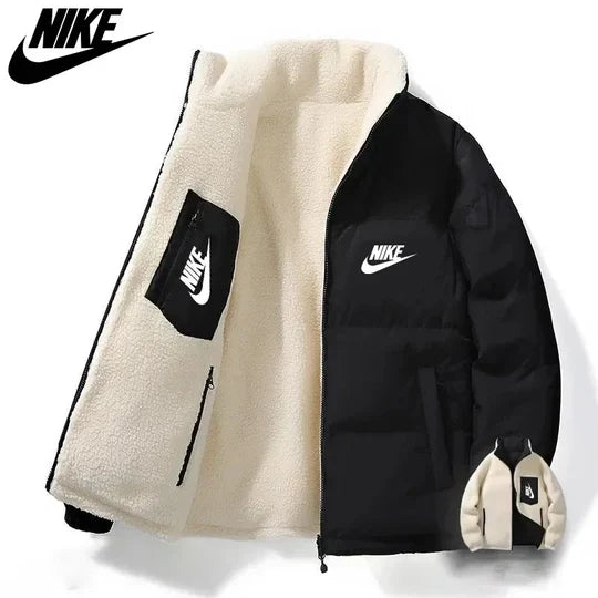 Men's Reversible Fleece-Lined Puffer Jacket