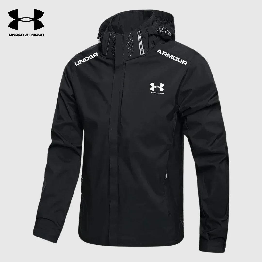 Men's High-Neck Hooded Zip Jacket