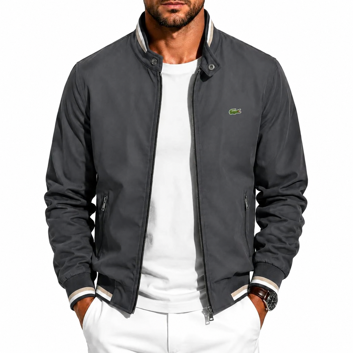 Men’s Stand Collar Bomber Jacket