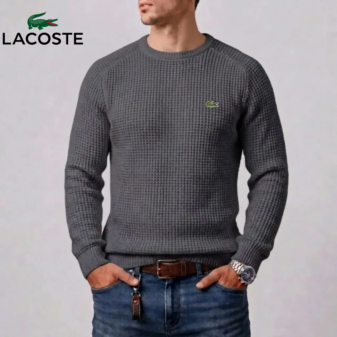 Textured Ribbed Crewneck Sweater