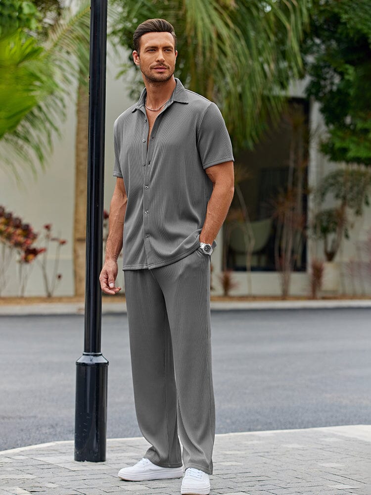 Casual Loose Fit Shirt Sets