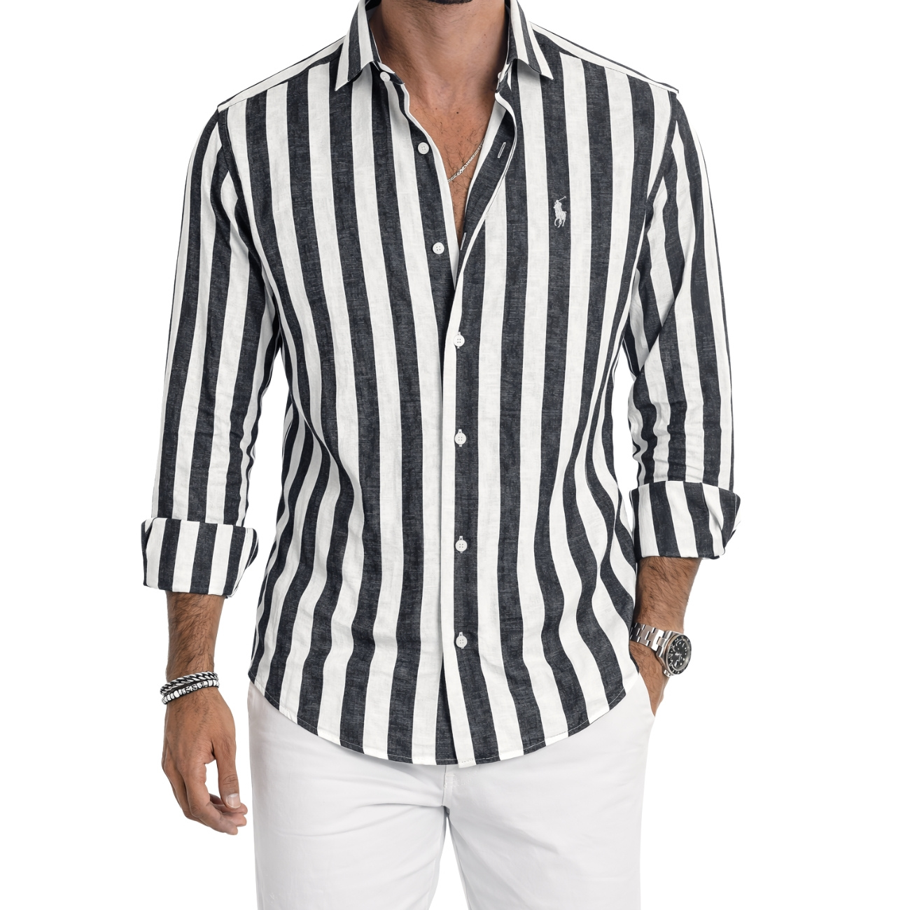 Soft Striped Casual Shirt — LIQUIDATION PRICE