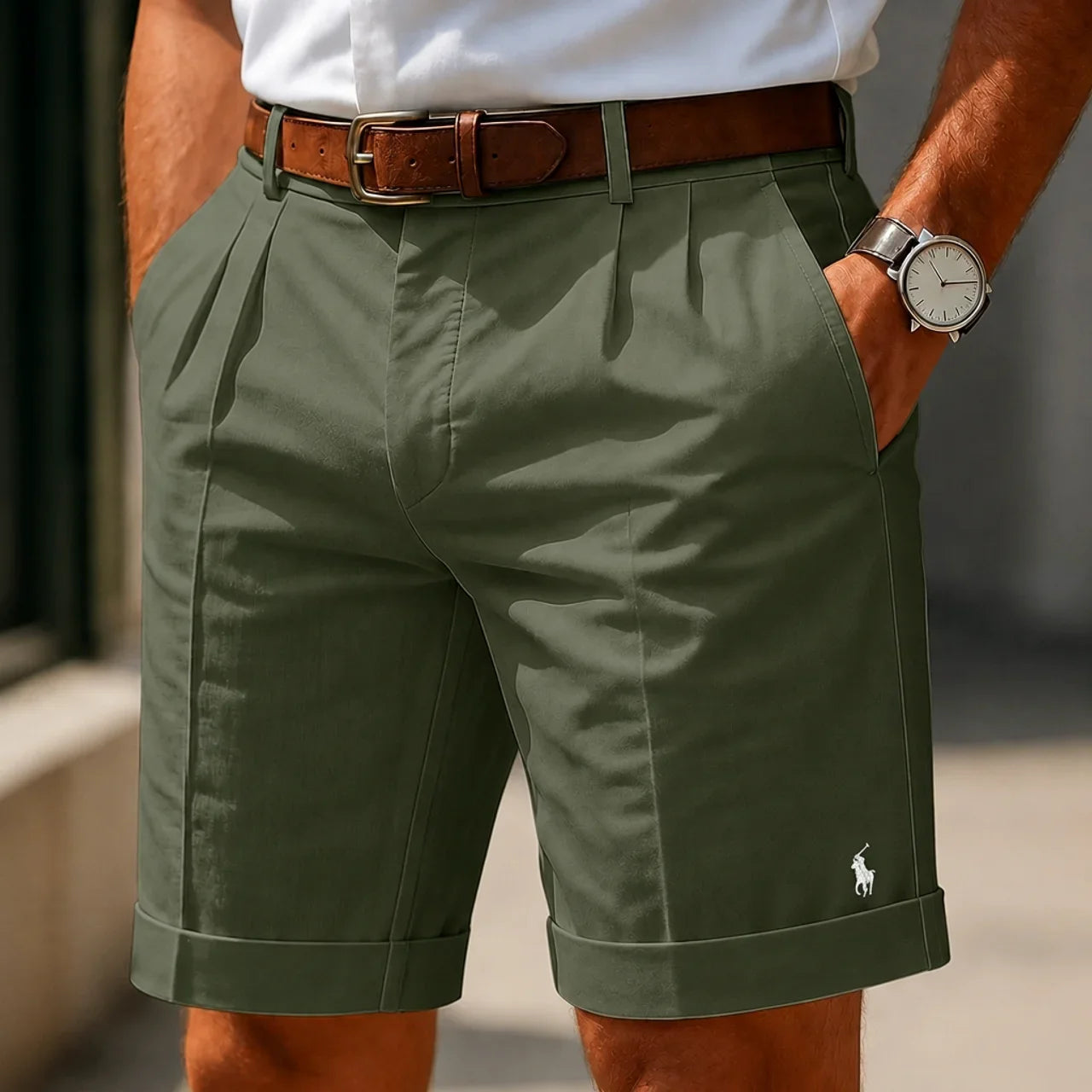 Men's Pleated Tailored Shorts — LIQUIDATION PRICE
